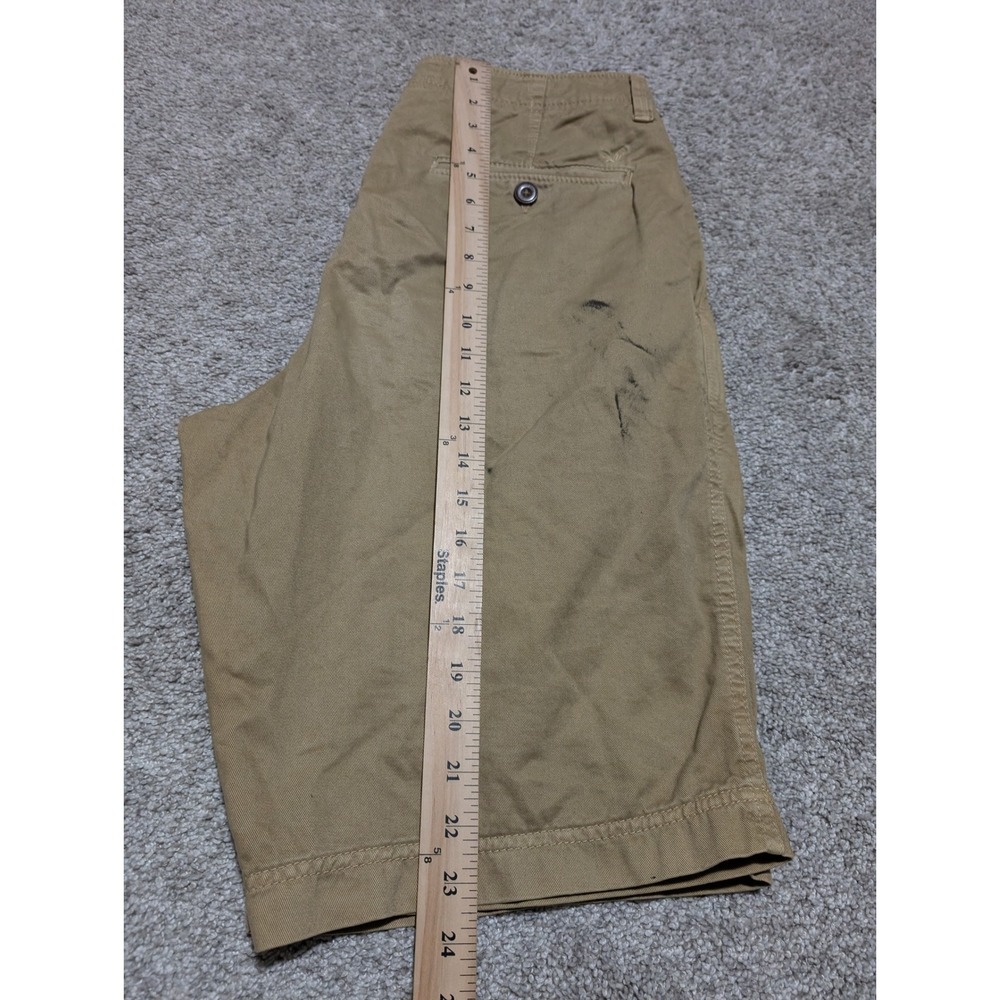 American Eagle Chino Shorts Mens 32 Khaki Tan Flat Front Cotton Casual Summer - Picture 9 of 9